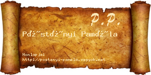 Pöstényi Paméla névjegykártya